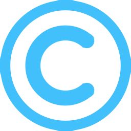 Caribbean blue copyright icon - Free caribbean blue copyright icons