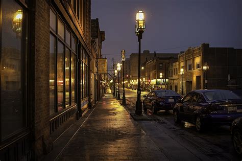 Wallpapers Usa Duluth Minnesota Street Night Street Lights