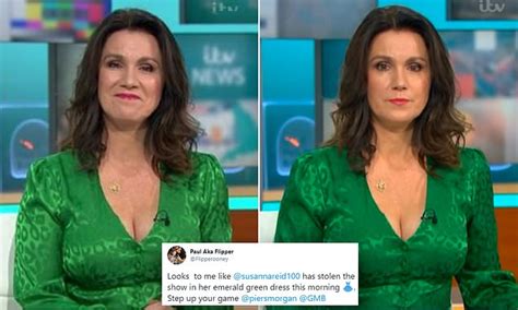 Susanna Reid Wows Good Morning Britain Viewers In Low Cut Dress Daily Mail Online