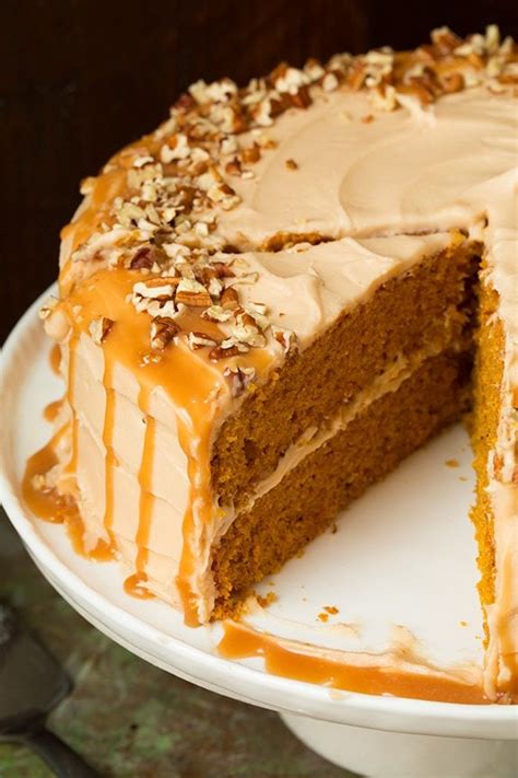 Browned Butter Pumpkin Cake With Salted Caramel Frosting Cooking Classy