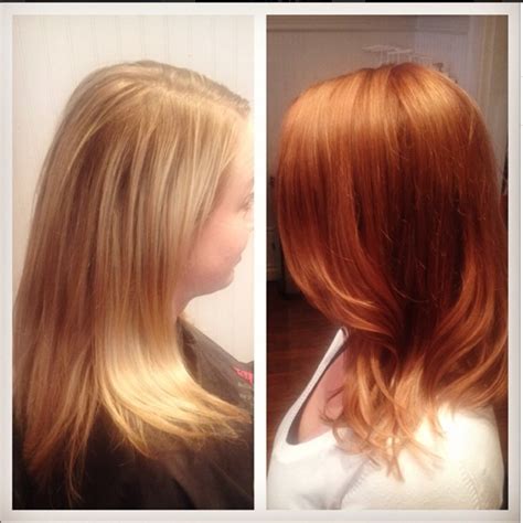 Auburn brown hair color is a perfect choice for a natural look. Blonde to Copper Red Hair Before and After Instagram ...
