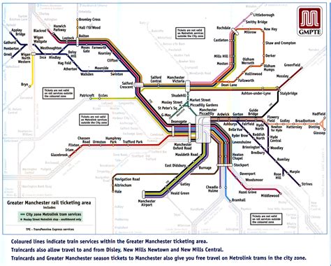 Greater Manchester Local Train And Metrolink Network Maps