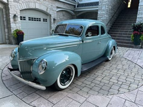 1939 ford de luxe series 91a 5 window coupe cloud mist grey for sale
