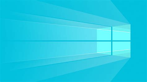 Hd Wallpaper Windows 10 Microsoft Windows Cyan Cyan Background