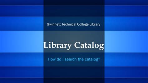 From the collaborative international dictionary of english v.0.48 definitions retrieved from the open source dict webster's english and wordnet 3.0 dictionaries. Library Catalog Tutorial - YouTube