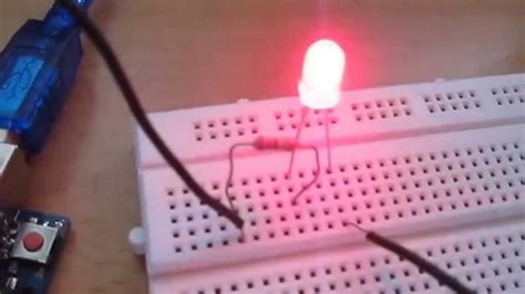 How To Blink Led Using Arduino And Breadboard Youtube
