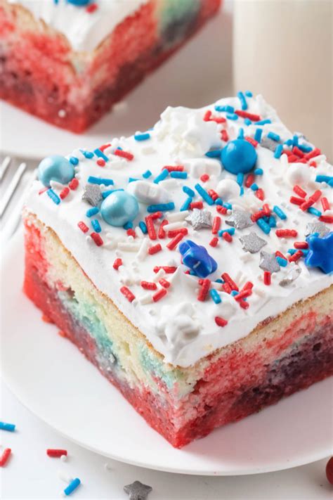 Patriotic Jello Poke Cake Love Bakes Good Cakes