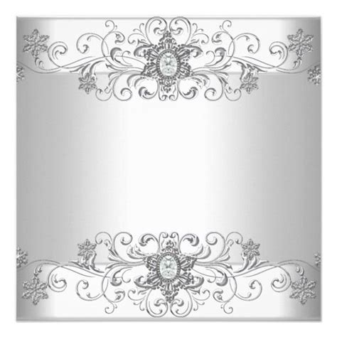 Create your own Invitation | Zazzle.com | Jewel invitations, Silver
