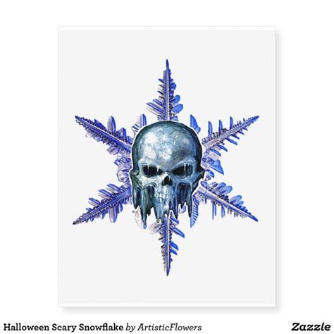 Halloween Scary Snowflake Scary Halloween Temporary Tattoos Scary