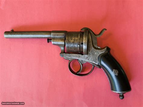 Engraved Belgian Lefaucheux 9mm Pinfire Revolver