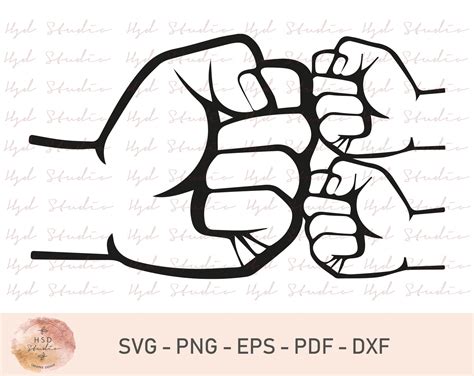 Father And Sons Svg Fist Bumps Svg Best Friends Svg Etsy