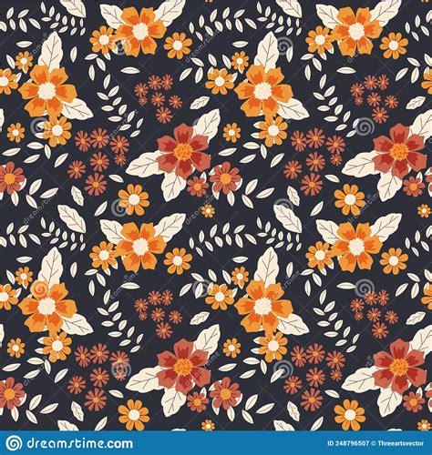 Floral Pattern In Seamless Style Stock Vector Illustration Of Beautiful Modern 248796507