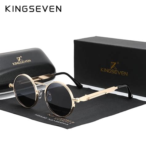 kingseven high quality gothic steampunk sunglasses polarized men women brand designer vintage