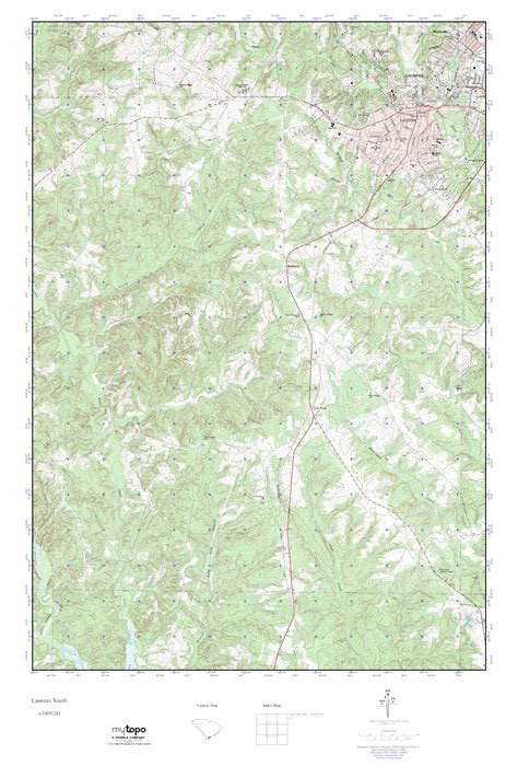 Mytopo Laurens South South Carolina Usgs Quad Topo Map