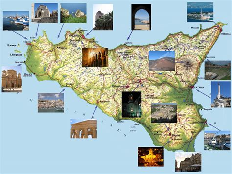Carte Touristique Sicile Carte De La Norvege