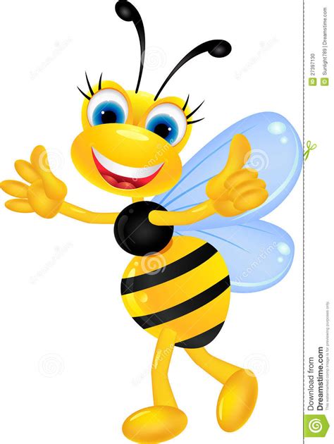 Funny Female Bee Cartoon Stock Photo Image 27397130