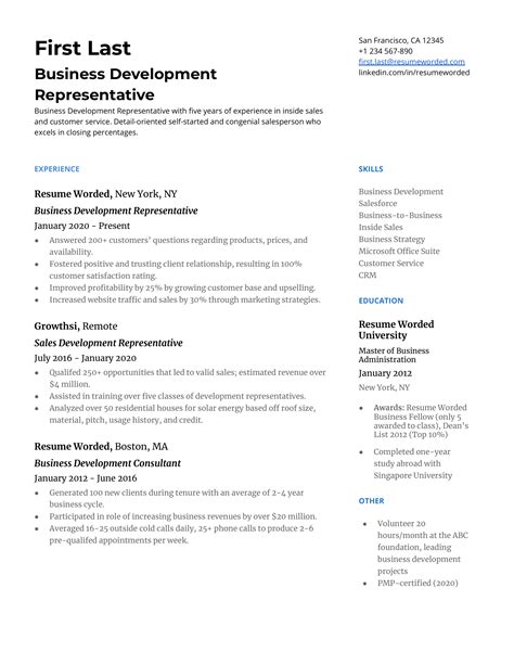 15 Business Development Resume Examples For 2024 Resume Worded