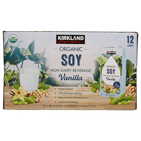 Kirkland Signature Organic Vanilla Soy Milk 12 X 32 Oz 32 Fl Oz