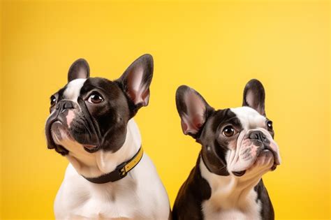 Premium Ai Image Brindle Beauty Closeup Of Two French Bulldogs