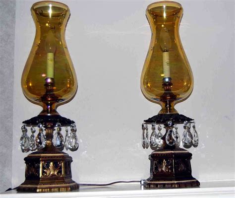 On Sale Old Pair Of Brass Mantle Lamps With By Manateedreamsinc