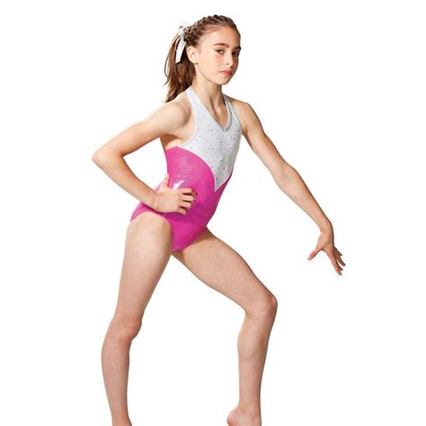 Pink Sparkle Spandex Leotard Gymnastics Outfits Spandex Leotard