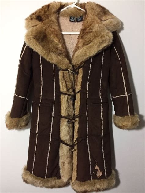 Signature lab coat in white. Baby Phat Faux Fur Suede Long Coat Size M With Faux Horn ...