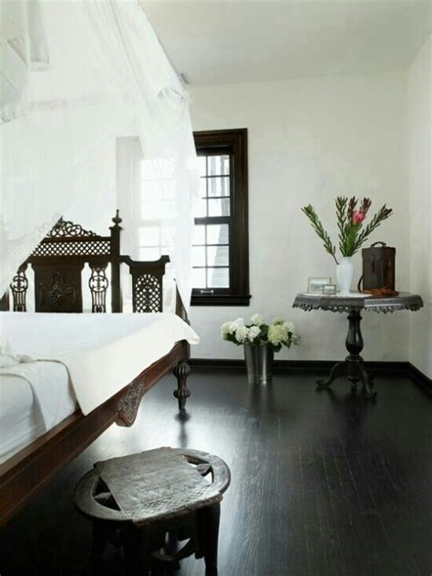 Whites can also work well with dark floors, especially very dark floors. 66 Mysterious Moroccan Bedroom Designs - DigsDigs