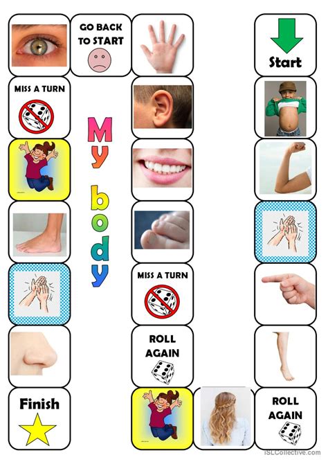 Body Parts Boardgame Board Game English Esl Worksheets Pdf And Doc