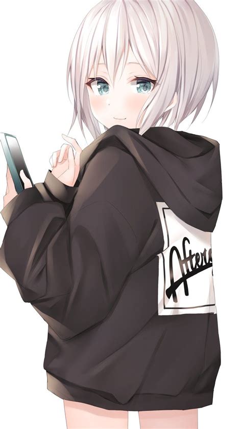 46 Anime Girl In Oversized Hoodie