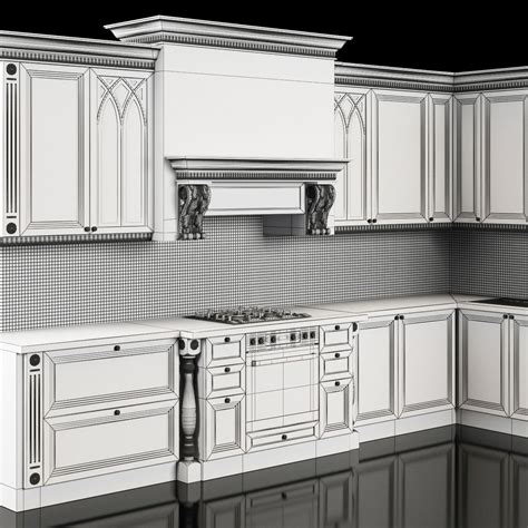 Classic Kitchen 3D Model CGTrader