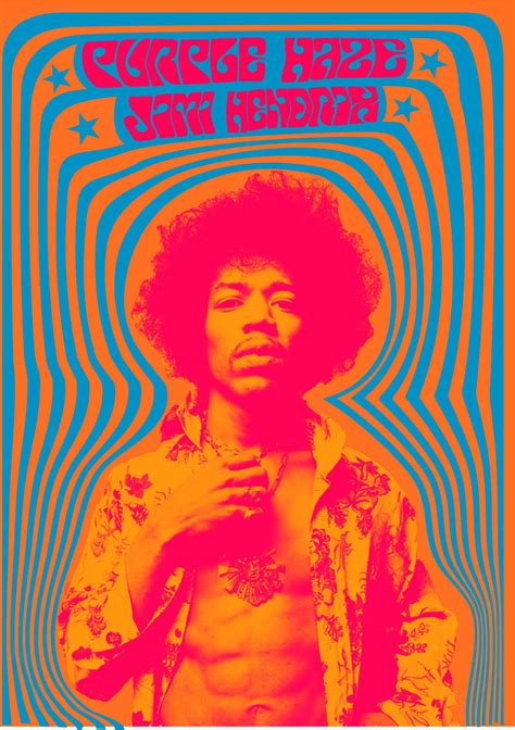 Jimi Hendrix Poster Jimi Hendrix Poster In Aluminium Frame Juniqe Psychedelic And Cool But A