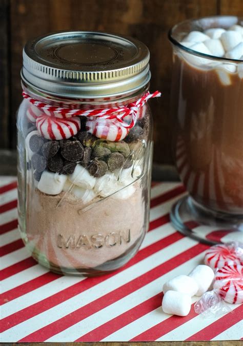 Easy Homemade Gift Idea Peppermint Hot Cocoa In A Jar Not Quite