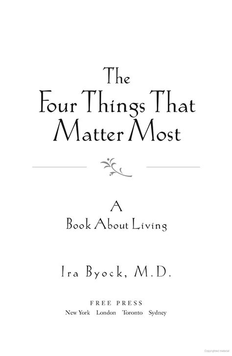The Four Things That Matter Most 10th Anniversary Edition A Book