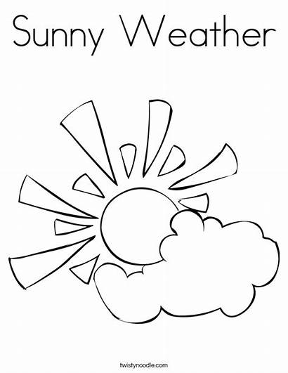 Coloring Weather Pages Sunny Preschool Sol Sun