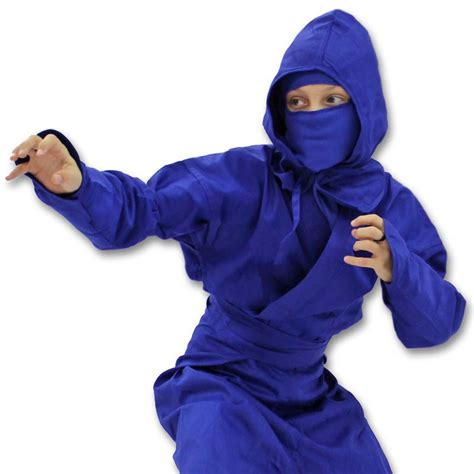 Kids Blue Ninja Uniform Blue Ninjago Costume Ninja Cosplay For