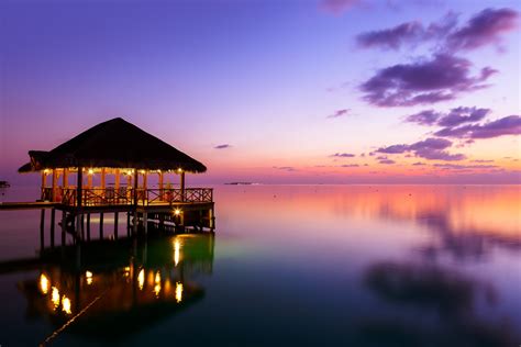 夕暮れの海 モルディブの風景 Beautiful 世界の絶景 美しい景色