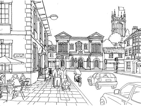 Architecture Coloring Pages at GetColorings.com | Free printable