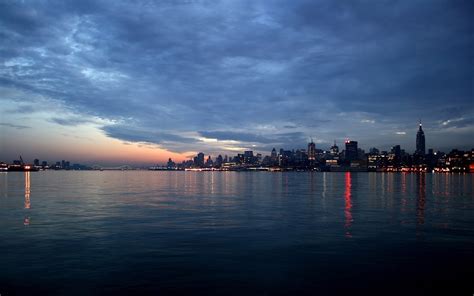 Wallpaper Sunlight Sunset Sea City Cityscape Bay Night