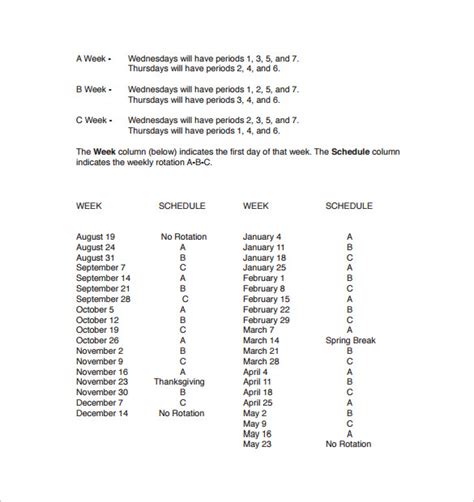 This rotation schedule template does not handle all types of shift schedule patterns. 17 Rotation Schedule Templates to Download | Sample Templates