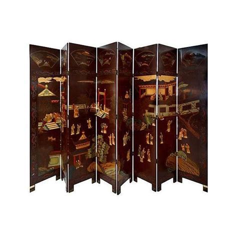 Screen divider retro privacy chinese oriental commemorative home office. Image of Tall Folding Coromandel Chinese Screen | Room ...