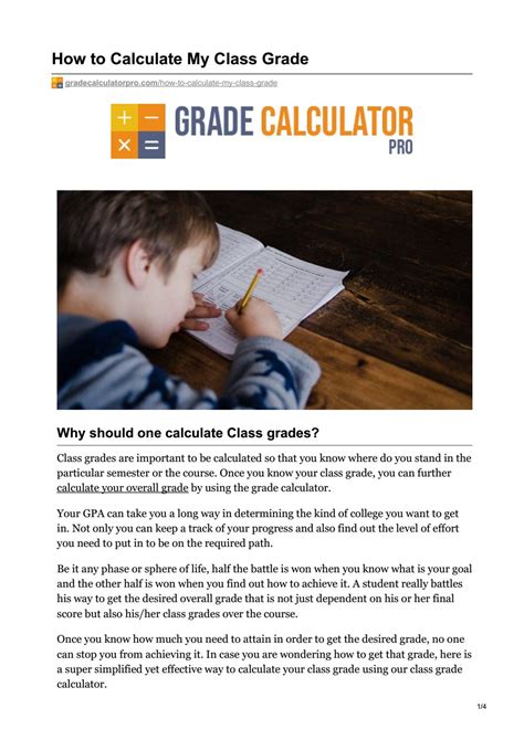 How To Calculate My Class Grade By Grade Calculator Pro Issuu