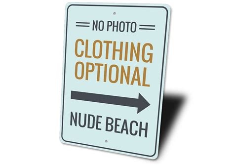 no clothing sign nude beaches nude beach signs metal surf etsy israel