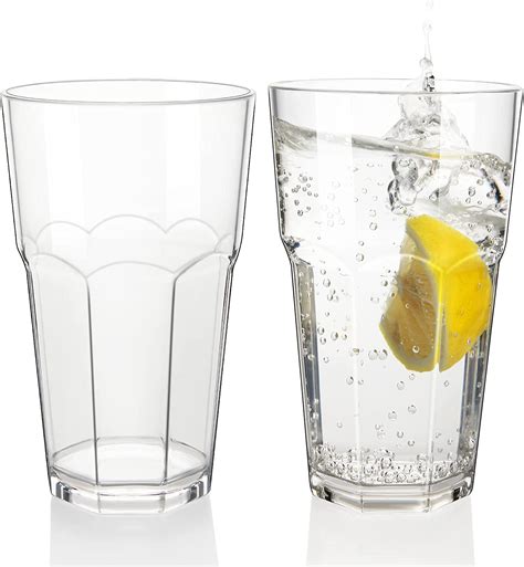 Michley Tritan Plastic Drinking Glasses Shatterproof Water Cups Unbreakable Tumbler For Water