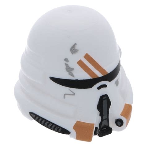 Lego Part 15308pb01 White Minifig Headgear Helmet Sw