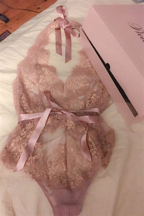 Underwear Pink Silk Lingerie Lace Lingerie Lace Bodysuit Nude Baby Pink