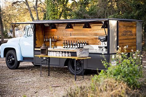 i shot this sweet old new ride saturday that is a decked out catering truck four beer taps