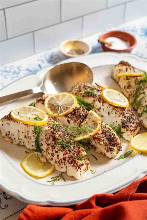 Halibut Recipe With Lemon And Dill The Mediterranean Dish