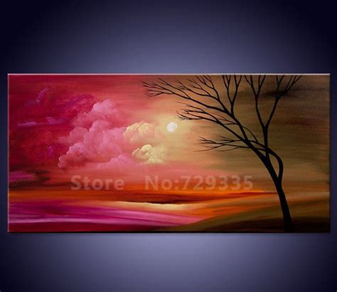 Pink Landscape Beautiful Abstract Art Abstract Painting