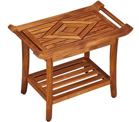 Buy Luxury Teak Shower Bench Stool Seat Chair With Leveling Feet