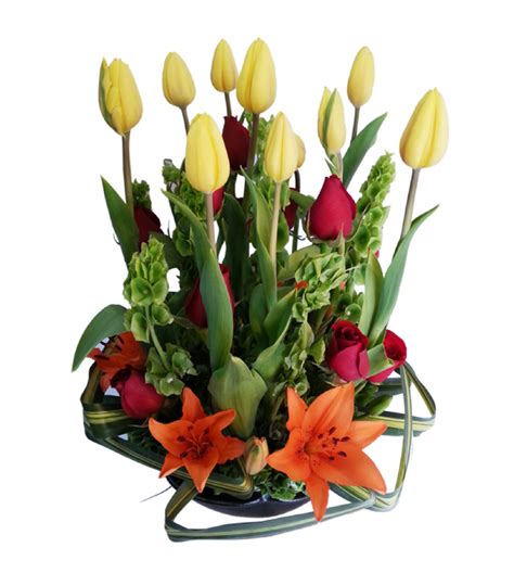 Arreglo De Flores Naturales De Tulipanes Boutique Floral Nicté